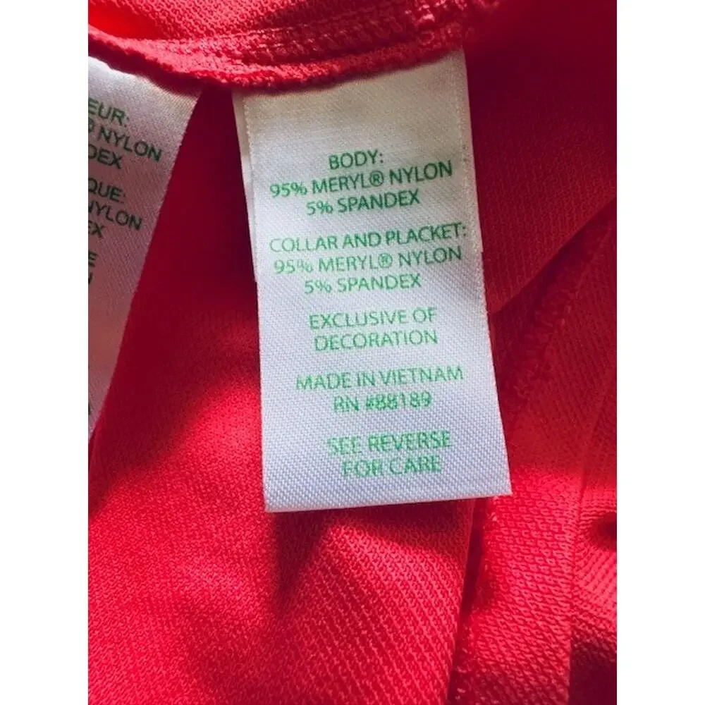 NWT $108 Lilly Pulitzer Imara Polo Mizner Red Large UPF 50+ Novelty Buttons - Picture 7 of 8